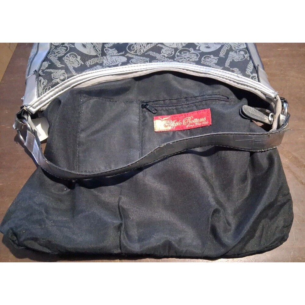 Vntg Apple Bottoms Hobo Satchel Rare Purse Silver Nelly's Brand - Picture 9 of 9